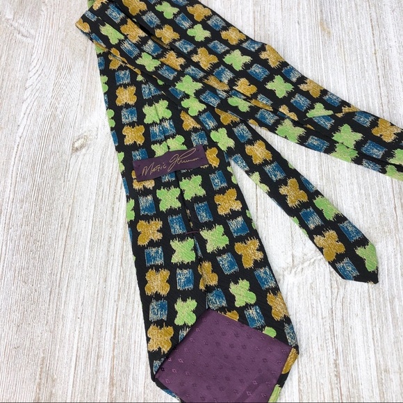 Vintage Magic Johnson Abstract Pattern Tie - Picture 5 of 8